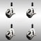 Service Caster 3 Inch 316SS Soft Rubber Swivel 1 Inch Expanding Stem Caster Set Brake SCC SCC-SS316EX20S314-SRS-TLB-1-4 - alternate 1